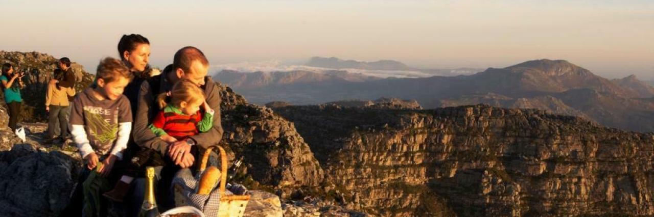 Family having picnic