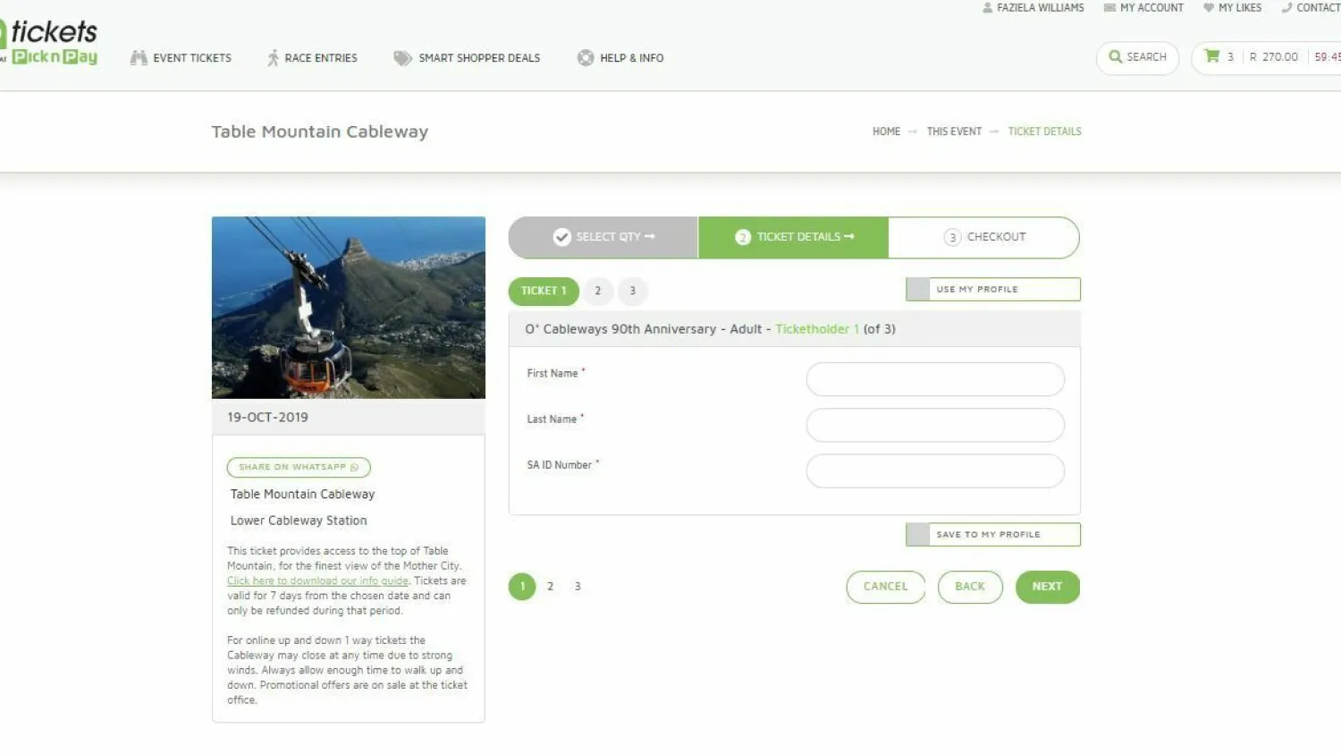 Cableway 90 Adult id number